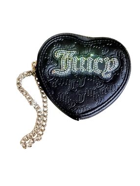 Juicy Couture Black Heart Chain Purse/Wristlet